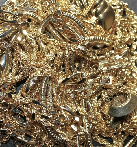 350 Grams Lot Gold Filled Platedtoned Scrap Jewelry 742 Scrap Gold
