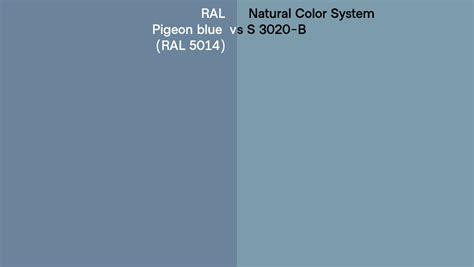 Ral Pigeon Blue Ral 5014 Vs Natural Color System S 3020 B Side By