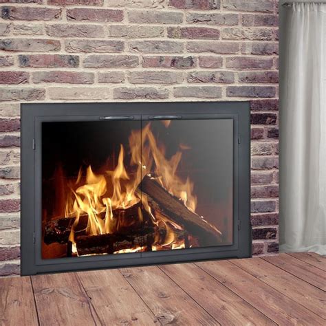 Colridge Masonry Custom Fireplace Door Overlap Fit In 2020 Fireplace Glass Doors Fireplace