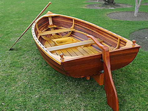 Cedar Rowboat Dingy 987 Matte Finish Wood Strip Built Boat Tender