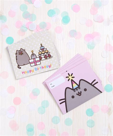 Pusheen Birthday Card Pack Of 5 Pusheen Shop With Images