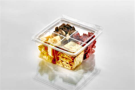 Square Cube 4 Compartment Snack Pack Lacerta Group Inc