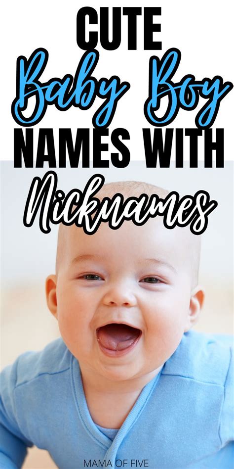 Baby Boy Names With Nicknames Cute Baby Boy Names Boy Names Popular