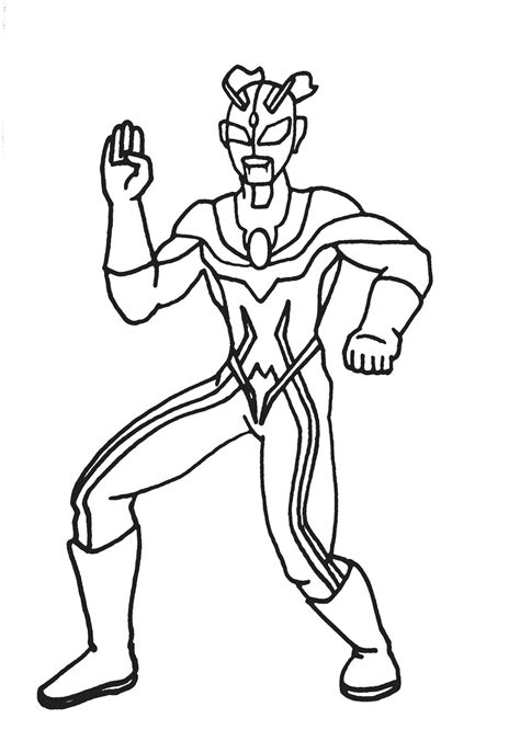 Gambar Mewarnai Ultraman Zero Mosi