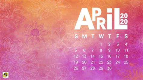 Free Download April 2020 Desktop Calendar Composure Graphics