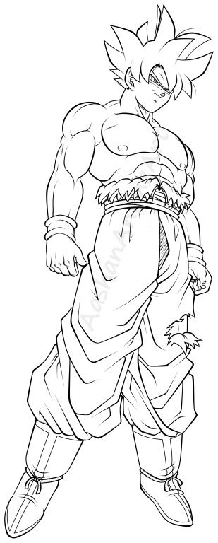 A large collection of 80 images for coloring your favorite manga character. Goku Ultra Instinct Line Art by AashanAnimeArt on DeviantArt
