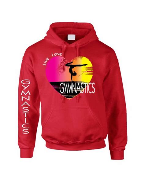 Live Love Gymnastic Womens Gym Hoodie Love Olympics Gymnastics