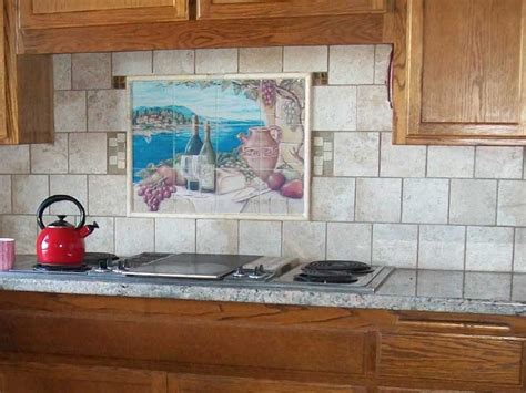 Our stunning silver slate salmon tiles can be installed on any tileable surface. This Tuscan Italian Wine tile mural scene is perfect for a ...