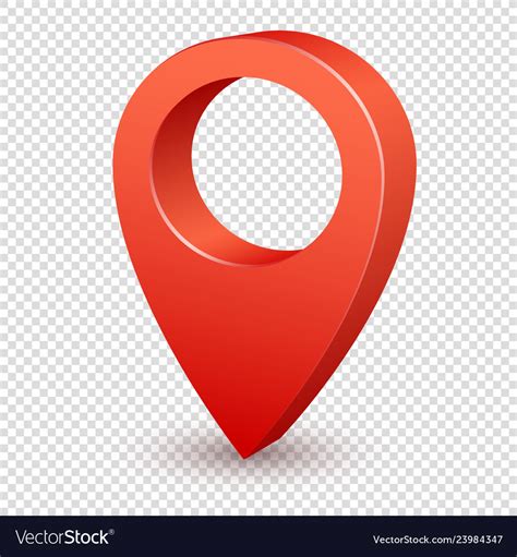 Map Pointer 3d Pin Pointer Red Pin Marker For Vector Image