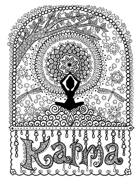 These colourings are great like libby said 5 years ago. KARMA Coloring Page Digital Coloring for Adults Instant