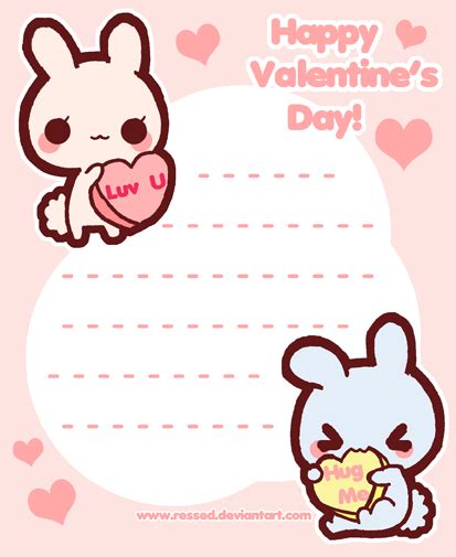Printable Valentines Day Stationary By Pijenn On Deviantart