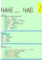 Malta has colourful fishing boats. the fishermen have traditional boats. here are some points to remember when using 'have' and 'has'. English exercises: Auxiliary Verbs
