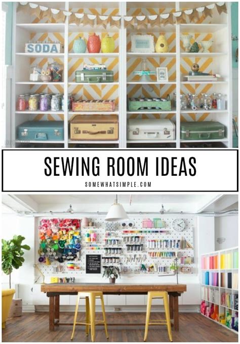 Fixer upper's joanna gaines installed a large vintage sideboard with extra storage in this dining room and filled it with craft supplies. The Sewing Room - 10 Amazing Sewing Room Ideas | Sewing ...