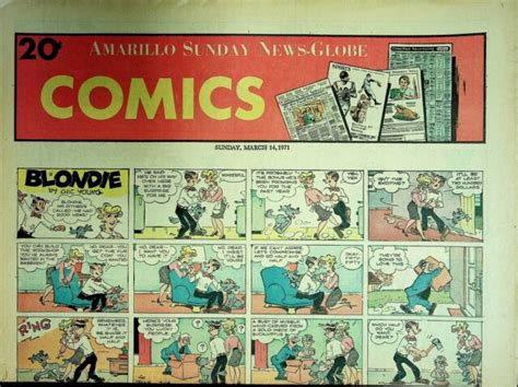 Amarillo Sunday News Globe Comics March 14 1971 Peanuts Dick Tracy