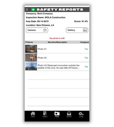 Safety Reports Inspections App