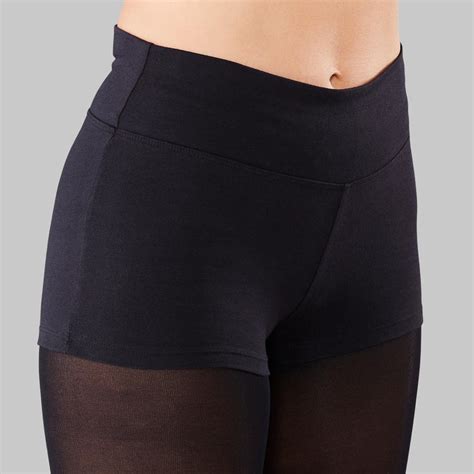 Womens Fitted Modern Dance Shorts Black