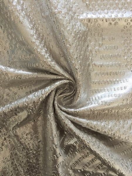 Metallic Foil Lurex Stretch Fabric Silvermatt Gold Sq179 Glslv