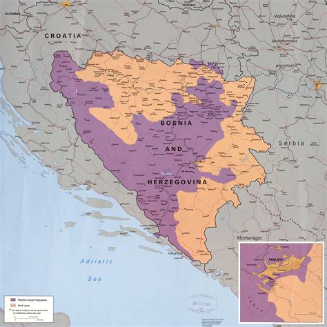 Bosnien Karta Europa Karta