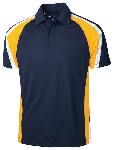 Sport Tek Mens Short Sleeve Polyester Self Fabric Collar Polo Shirt