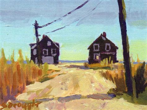 Twin Beach Houses Painting By Sara Drought Nebel Fine Art America