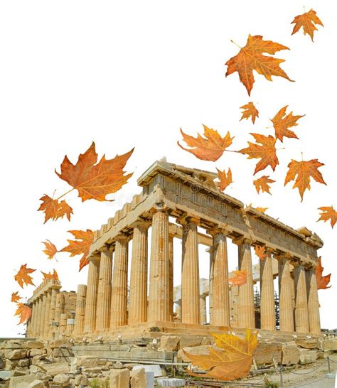 Parthenon Athens Greece Sunset Autumn Colors Stock Image Image Of