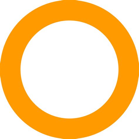 Hollow Orange Circle With Thick Border