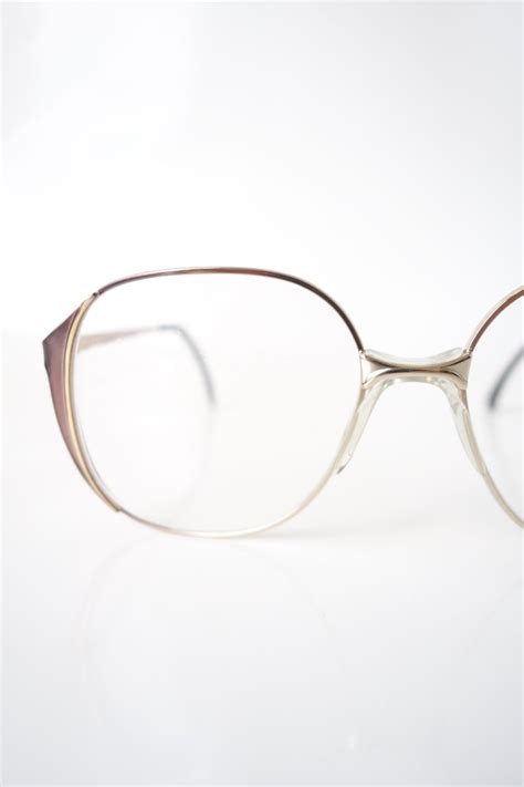 womens oversize vintage eyeglasses 1980s oversize gold and etsy in 2021 retro eyeglasses