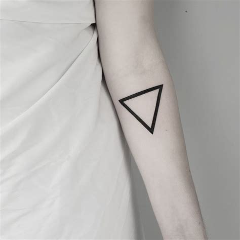 Minimal Triangle Tattoo By Malvina Maria Wisniewska Shape Tattoo