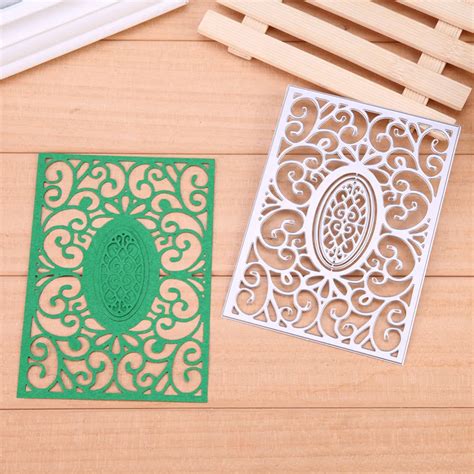 New Rectangle Lace Frame Carbon Steel Metal Cutting Dies Stencil