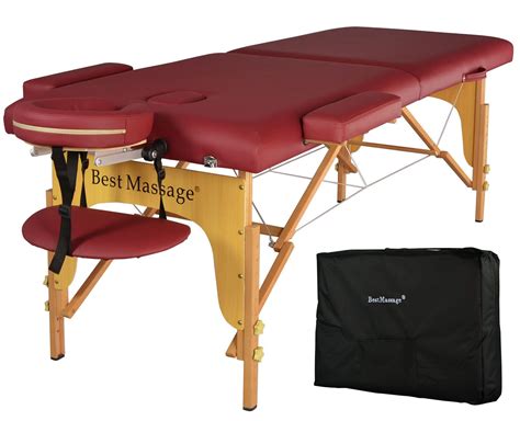 new bestmassage burgundy pu portable massage table w free carry case u1 ebay massage table