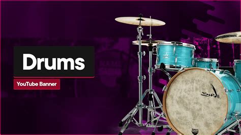 Free Drums Youtube Banner Template S05e29 Youtube