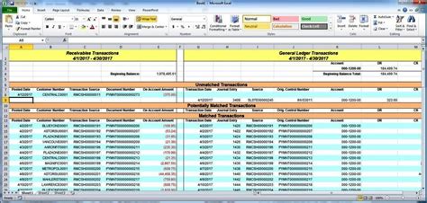 Accrual Reconciliation Template Excel