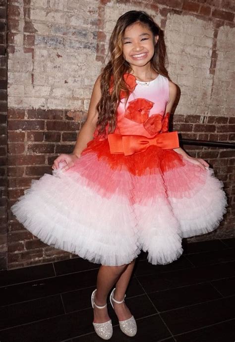 Angelica Hale Junona Girls Red And Pink Tulle Special Occasion Dress