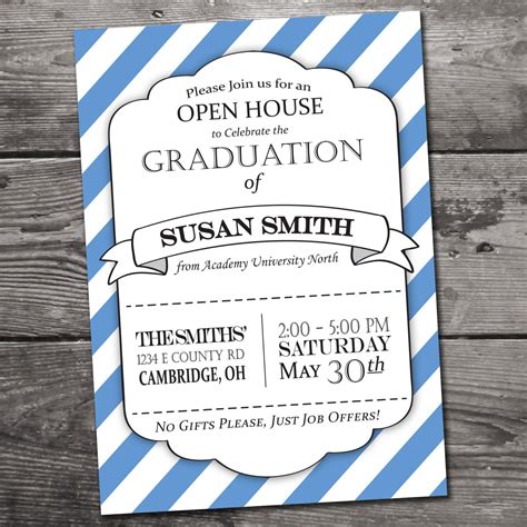Graduation Open House Invitations Free Printable Free Printable Templates