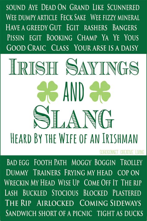 REAL Irish Sayings {From the Wife of an Irishman} - SohoSonnet Creative ...