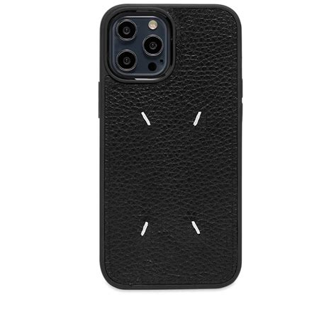 Maison Margiela Leather Iphone 12 Pro Max Case Black End