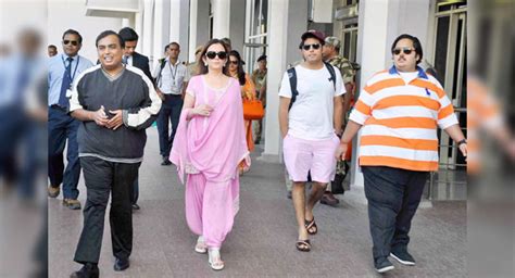 Mukesh Ambani Along With His Wife Nita Ambani And Son Arrive At The Airport In Jodhpur To Attend