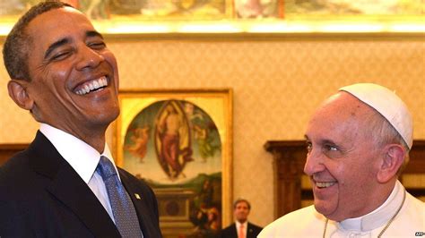 In Pictures Barack Obama Meets Pope Francis Bbc News