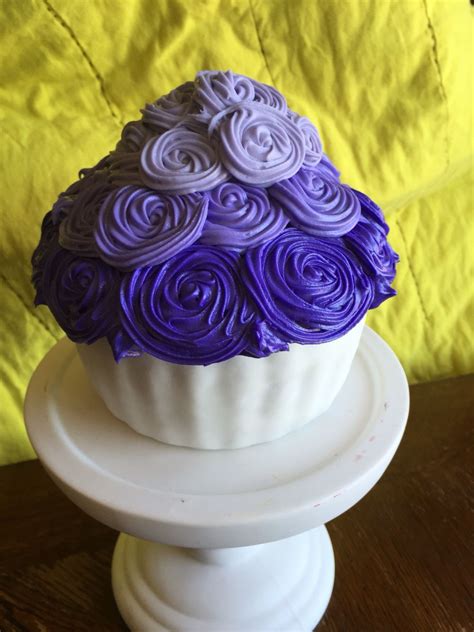 Ombre Smash Cake Purple Ombré Buttercream Vanilla Cake With