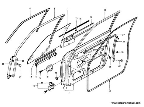 Datsun Bluebird 610 Front Door Panel Sedan