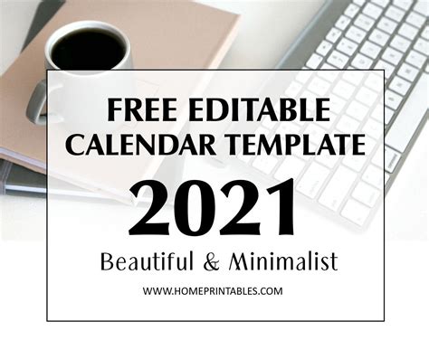 Editable Calendar 2021 In Microsoft Word Template Free Download Home