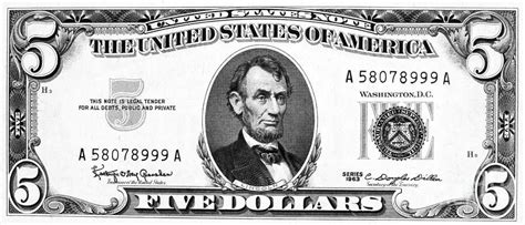 Five Dollar Bill Photograph By Granger