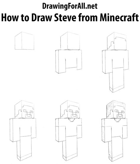Steve Minecraft How To Draw Draw Hke
