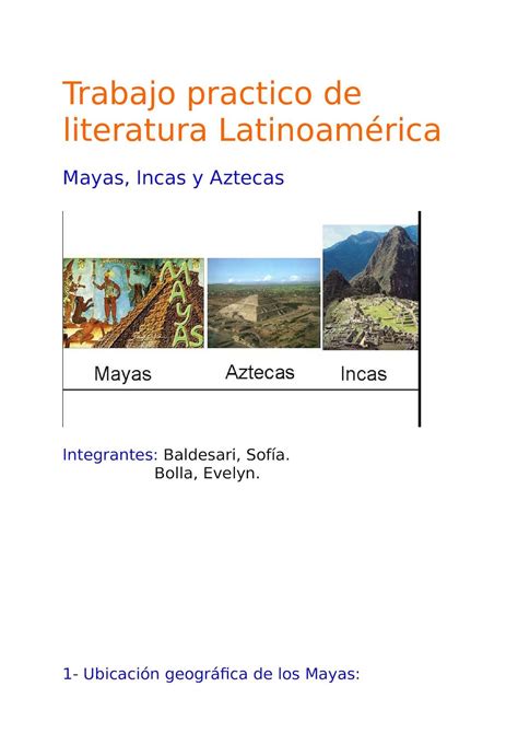 Calaméo Literatura Latinoamericana Mayas Incas Y Aztecas