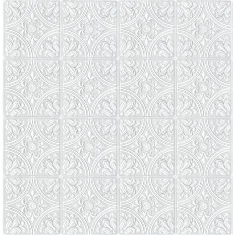 Scott Living 564 Sq Ft White Vinyl Paintable Textured Abstract 3d