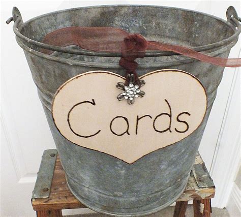Use Old Buckets At Your Rustic Reception Diy Card Box