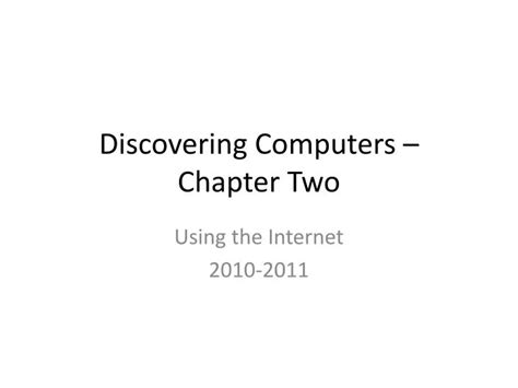 Ppt Discovering Computers Chapter Two Powerpoint Presentation Free