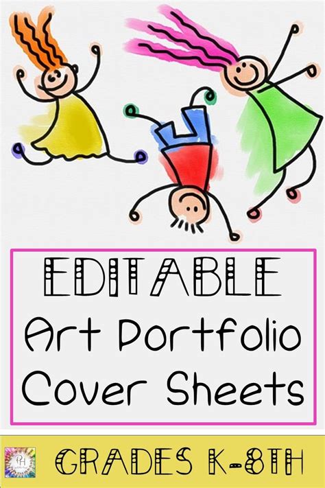 Editable Art Portfolio Cover Sheets Art Lessons Middle School