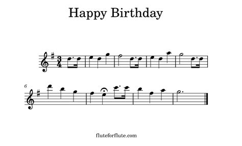 Happy Birthday Flute Notes Sheet Music Pdf With Letters And In B Flat