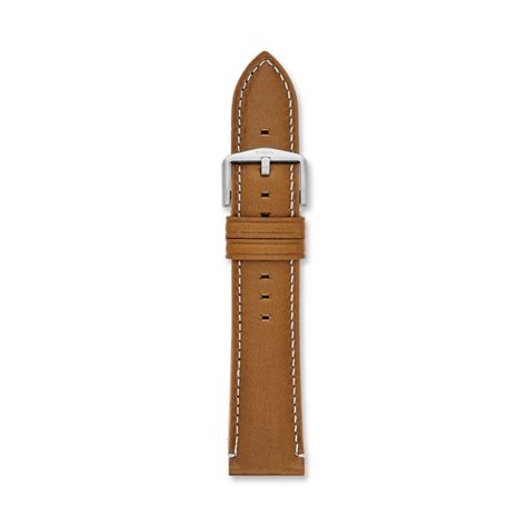 22mm Light Brown Leather Watch Strap Fossil